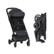 Carucior sport, Petite&Mars, Fly, Pliere compacta, Spatar reglabil pana la pozitie de somn, Suport picioare reglabil, Copertina extensibila cu protectie UPF40+, Suport pahar inclus, Pana la 22 kg, 0 luni+, Negru