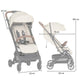 Carucior sport, Petite&Mars, Fly, Pliere compacta, Spatar reglabil pana la pozitie de somn, Suport picioare reglabil, Copertina extensibila cu protectie UPF40+, Suport pahar inclus, Pana la 22 kg, 0 luni+, Bej