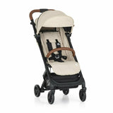 Carucior sport, Petite&Mars, Fly, Pliere compacta, Spatar reglabil pana la pozitie de somn, Suport picioare reglabil, Copertina extensibila cu protectie UPF40+, Suport pahar inclus, Pana la 22 kg, 0 luni+, Bej