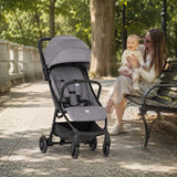 Carucior sport, Petite&Mars, Pax Ultimate, Compact - 7 kg, Spatar ajustabil, Suport picioare reglabil, Pliere tip carte, 6-36 luni, Pana la 22 kg, Gri