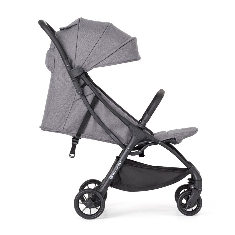 Carucior sport, Petite&Mars, Pax Ultimate, Compact - 7 kg, Spatar ajustabil, Suport picioare reglabil, Pliere tip carte, 6-36 luni, Pana la 22 kg, Gri