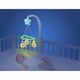 Carusel muzical, Playgro, Cu stelute si norisori, Pana la 30 de minute de muzica linistitoare, Cu 3 moduri de functionare: lumina si muzica, doar lumina sau doar muzica, Astasabil la patut, Fara BPA, Dreamtime Soothing Light Up Mobile
