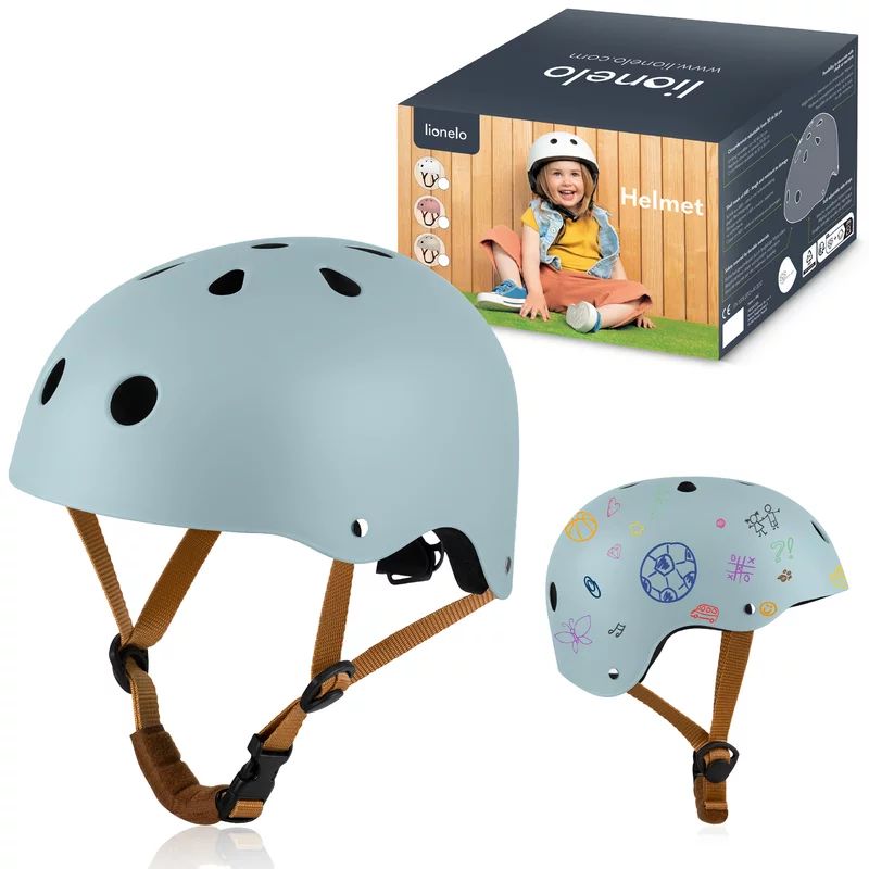 Casca pentru copii, Lionelo, Reglabila 50-56 cm, Din ABS si EPS, Conform cu standardul EN1078, Albastru