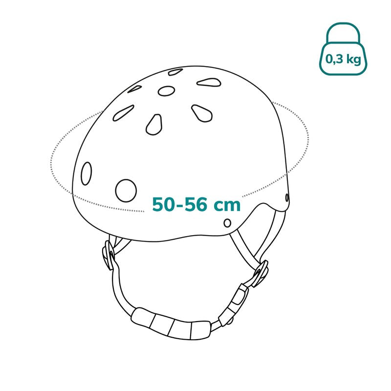 Casca pentru copii, Lionelo, Reglabila 50-56 cm, Din ABS si EPS, Conform cu standardul EN1078, Albastru