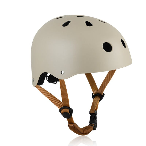 Casca pentru copii, Lionelo, Reglabila 50-56 cm, Din ABS si EPS, Conform cu standardul EN1078, Bej - gogobaby.ro