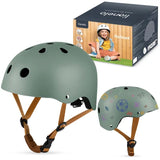 Casca pentru copii, Lionelo, Reglabila 50-56 cm, Din ABS si EPS, Conform cu standardul EN1078, Green Sage