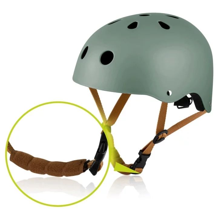 Casca pentru copii, Lionelo, Reglabila 50-56 cm, Din ABS si EPS, Conform cu standardul EN1078, Green Sage