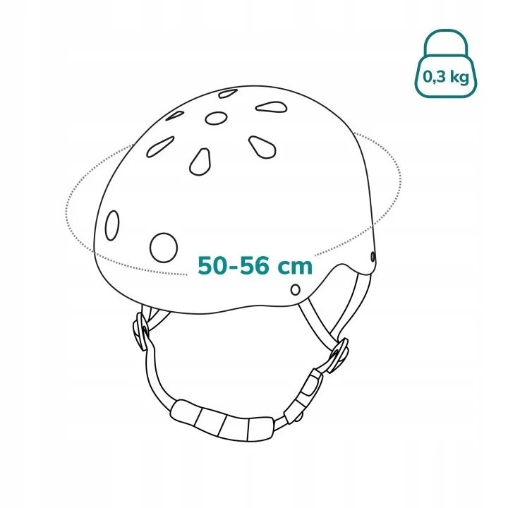 Casca pentru copii, Lionelo, Reglabila 50-56 cm, Din ABS si EPS, Conform cu standardul EN1078, Green Sage