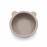 Castron cu urechi de ursulet, Bocioland, Cu ventuze, Silicon, Fara BPA, 6-36 luni, Dark Beige