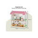 Casuta de papusi, Free2Play, Din lemn, Cu 11 piese de mobilier, Cu acces facil, 48,3 x 21 x 48 cm, 36 luni+, Multicolor