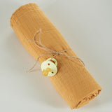 ONINO - Muselina multifunctionala din bumbac 100% organic, HUG.me, Honey Gold, x1 bucata, 120 x 120 cm, certificata GOTS