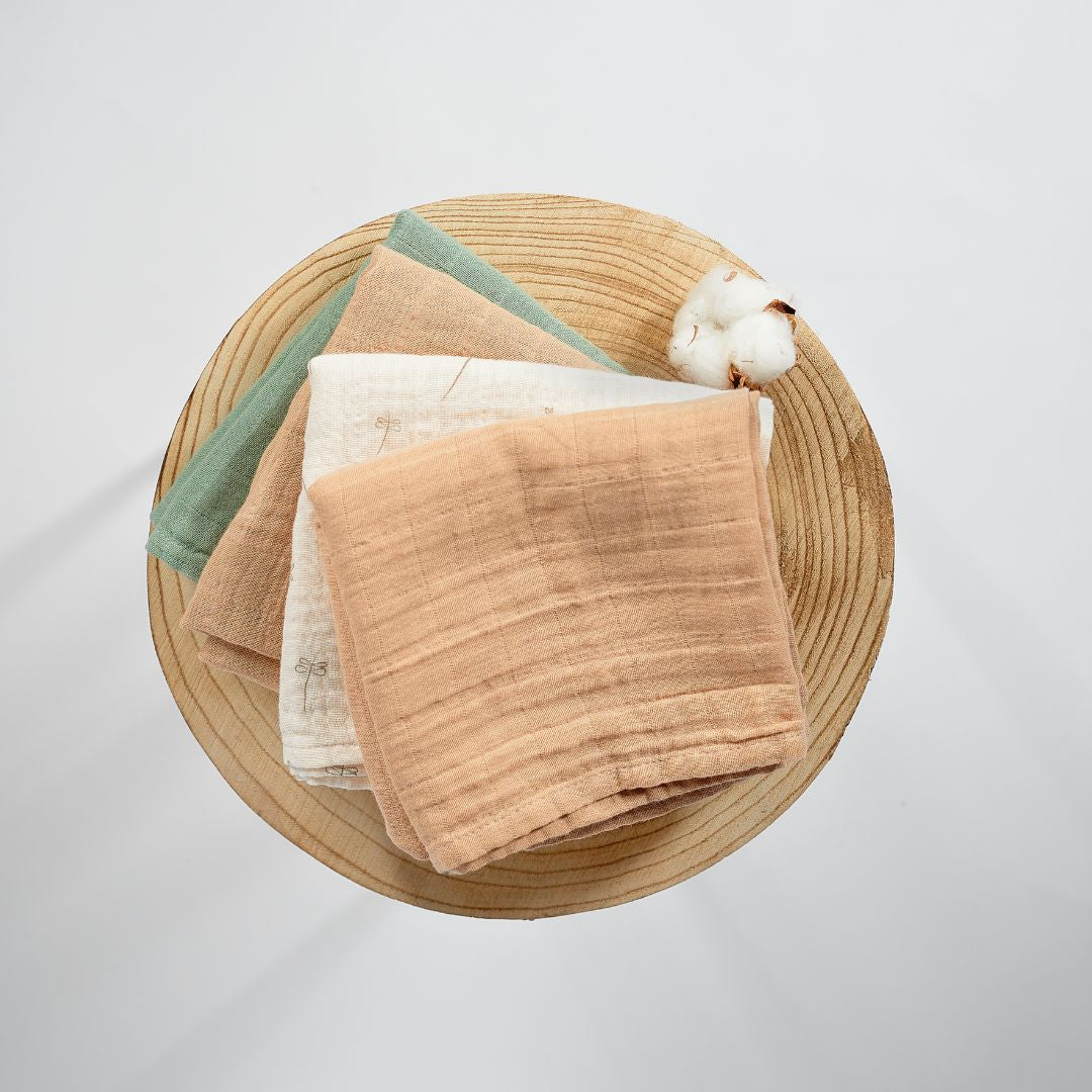 ONINO - Muselina multifunctionala din bumbac 100% organic, HUG.me, Oatmeal Beige, x1 bucata, 120 x 120 cm, certificata GOTS - gogobaby.ro
