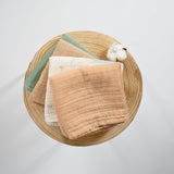 ONINO - Muselina multifunctionala din bumbac 100% organic, HUG.me, Oatmeal Beige, x1 bucata, 120 x 120 cm, certificata GOTS