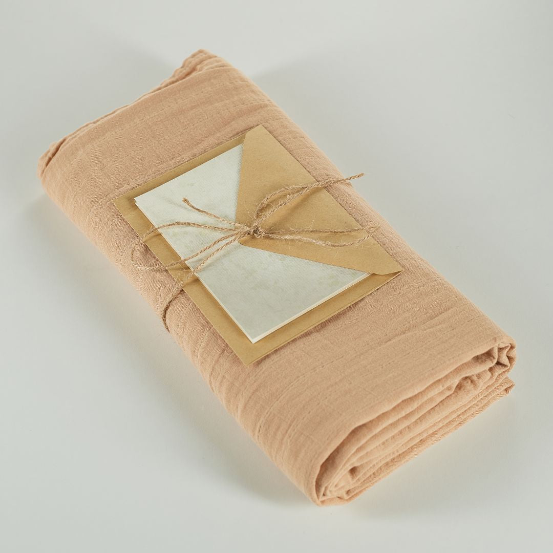 ONINO - Muselina multifunctionala din bumbac 100% organic, HUG.me, Oatmeal Beige, x1 bucata, 120 x 120 cm, certificata GOTS - gogobaby.ro