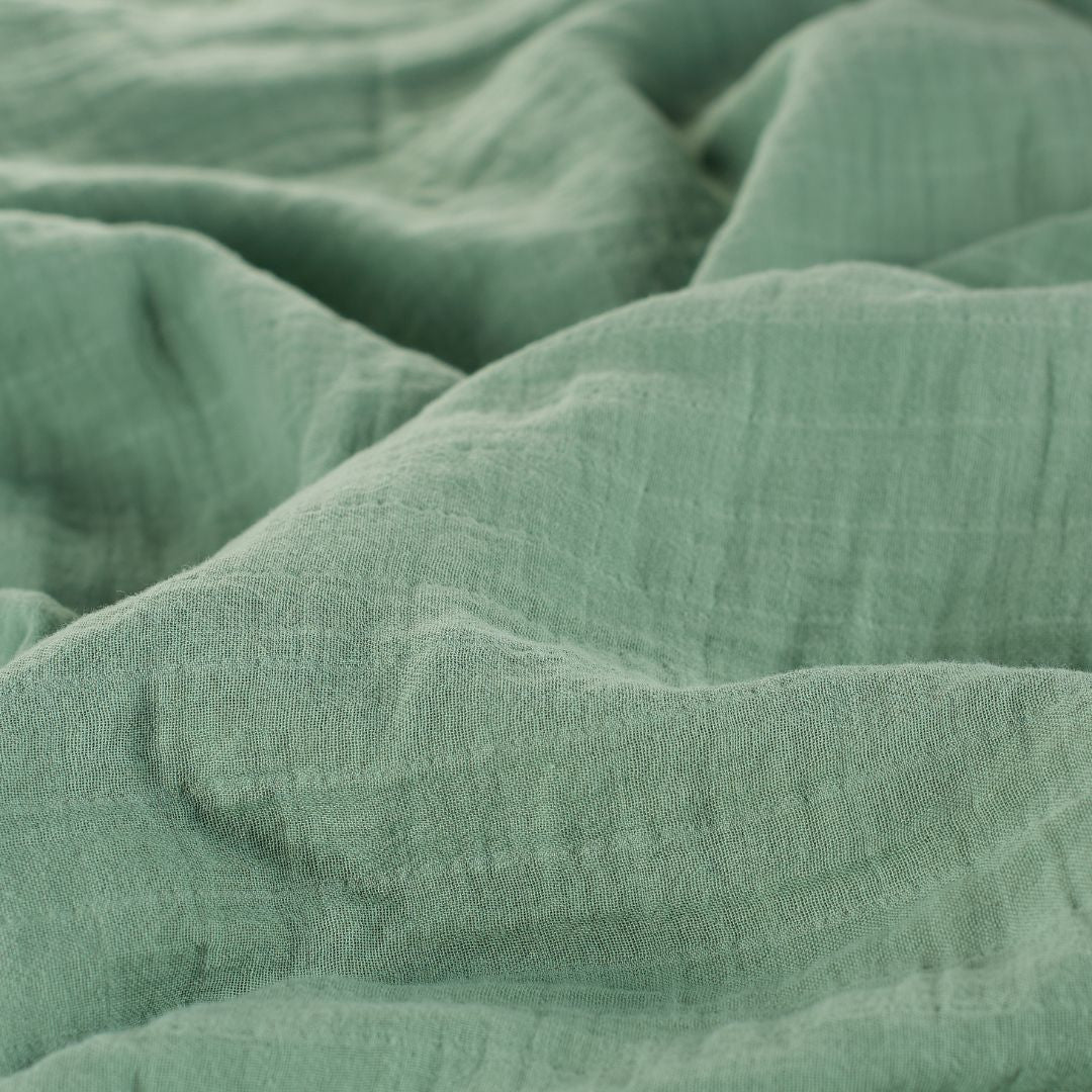 ONINO - Muselina multifunctionala din bumbac 100% organic, HUG.me, Serene Green, x1 bucata, 120 x 120 cm, certificata GOTS