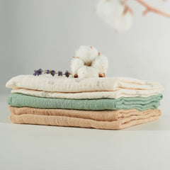 ONINO - Muselina multifunctionala din bumbac 100% organic, HUG.me, Pure Nature, x3 bucati, 60 x 60 cm, certificata GOTS