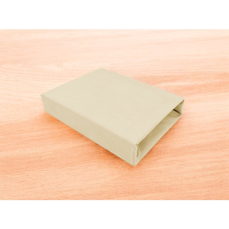 Cearceaf cu elastic, MimiNu, Jerse, Pentru pat 160x80 cm, Material certificat Oeko Tex Standard 100, Nugat
