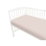 Cearceaf cu elastic, MimiNu, Jerse, Pentru patut 140X70 cm, Material certificat Oeko Tex Standard 100, Powder Pink
