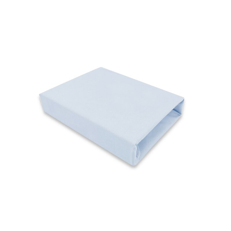 Cearceaf cu elastic, MimiNu, Pentru pat 160x80 cm, Din bumbac certificat Oeko Tex Standard 100, Colectia Royal, Blue