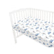 Cearceaf cu elastic, MimiNu, Pentru patut 120X60 cm, Din bumbac certificat Oeko Tex Standard 100, Blue Plane