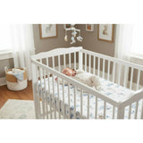 Cearceaf cu elastic, MimiNu, Pentru patut 120X60 cm, Din bumbac certificat Oeko Tex Standard 100, Blue Plane