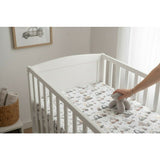 Cearceaf cu elastic, MimiNu, Pentru patut 120X60 cm, Din bumbac certificat Oeko Tex Standard 100, Design, Cars Grey
