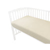 Cearceaf cu elastic, MimiNu, Pentru patut 120X60 cm, Din muselina bumbac certificat Oeko Tex Standard 100, Warm beige