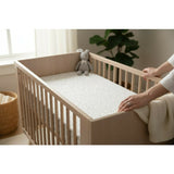 Cearceaf cu elastic, MimiNu, Premium, Pentru pat 160x80 cm, Din bumbac certificat Oeko Tex Standard 100, Meadow