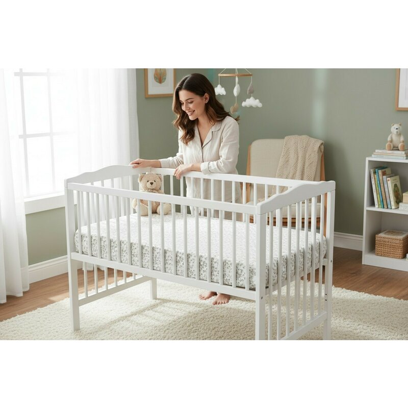 Cearceaf cu elastic, MimiNu, Premium, Pentru patut 120X60 cm, Din bumbac certificat Oeko Tex Standard 100, Meadow