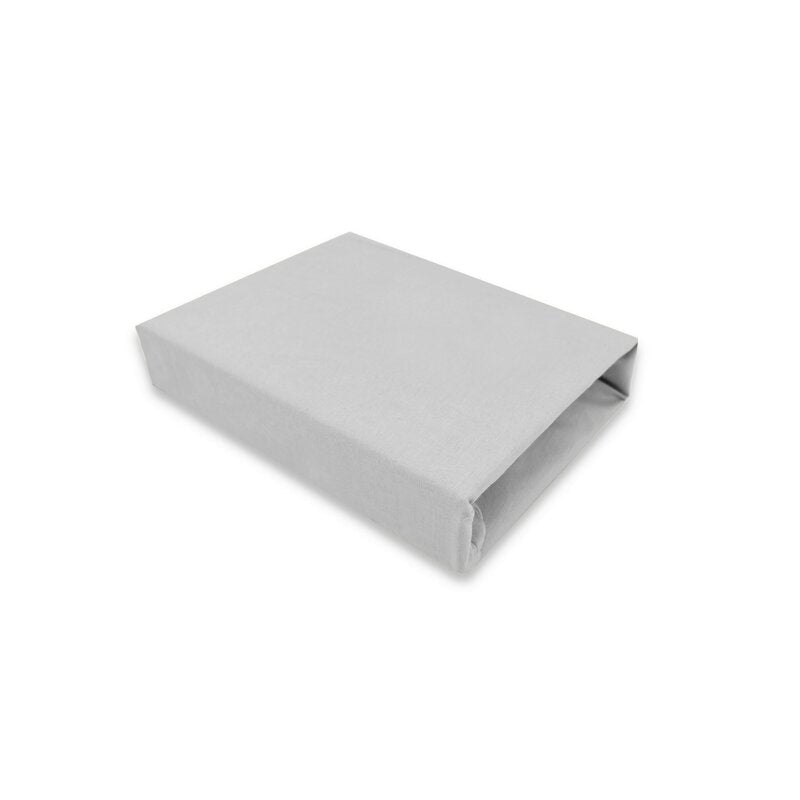 Cearceaf cu elastic, Qmini, Pentru patut co-sleeper, Aurora, Dimensiune 76 x 43 cm, Din bumbac certificat Oeko Tex Standard 100, Gray - gogobaby.ro