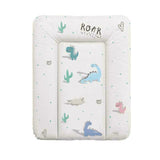 Saltea de infasat, Ceba Baby moale cu dinozauri, Fara ftalati, 70 x 50 cm, Multicolor