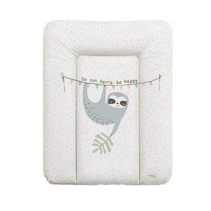 Saltea de infasat, Ceba Baby moale lenesul Candy Andy, Fara ftalati, 70 x 50 cm, Alb/Gri
