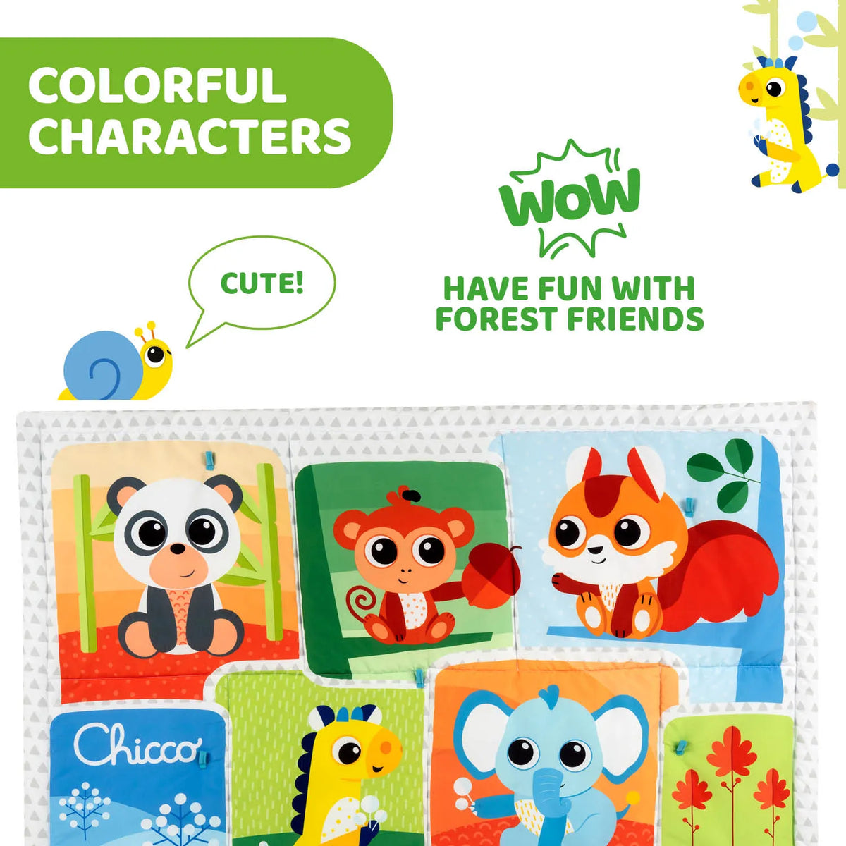 Centru de activitate copii XXL Chicco Prietenii din Padure, 0 luni+ - gogobaby.ro