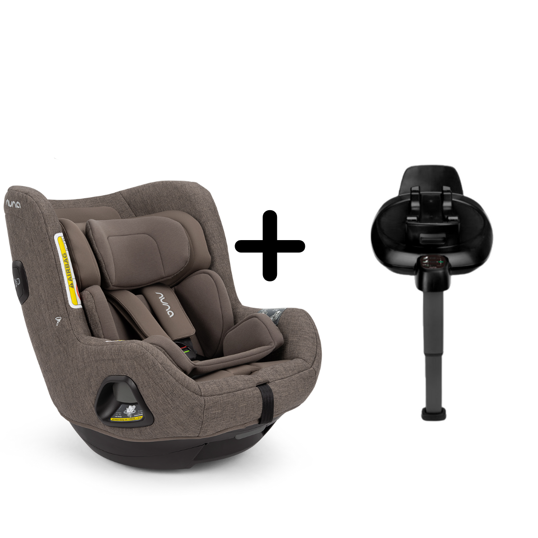 Nuna - Set Scaun auto rotativ i-Size TODL next Chestnut, 40-105 cm + Baza isofix BASE next i-Size pentru TODL next, testat ADAC - gogobaby.ro