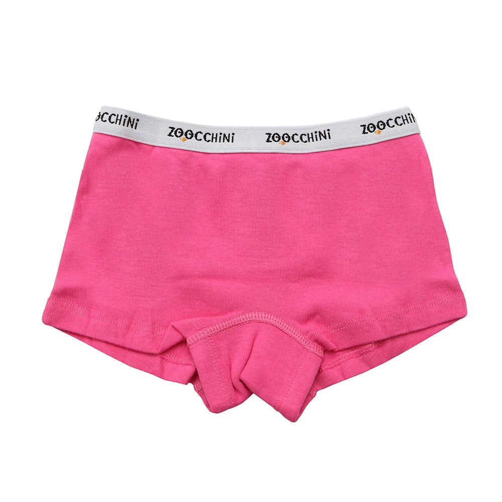 Boxeri din bumbac organic, pentru fete, Zoocchini Flower Power, 5-6 ani - set 3 buc