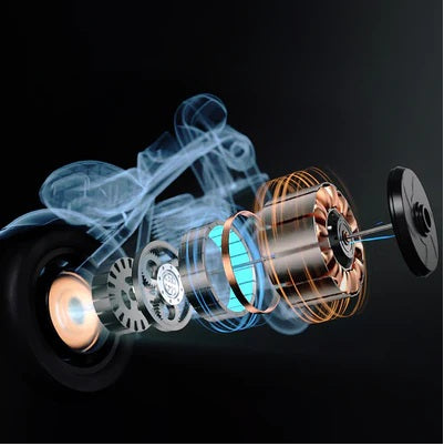 Motocicleta electrica pentru copii tip Chopper HYPER GOGO PIONEER 12 Plus , VERDE - gogobaby.ro