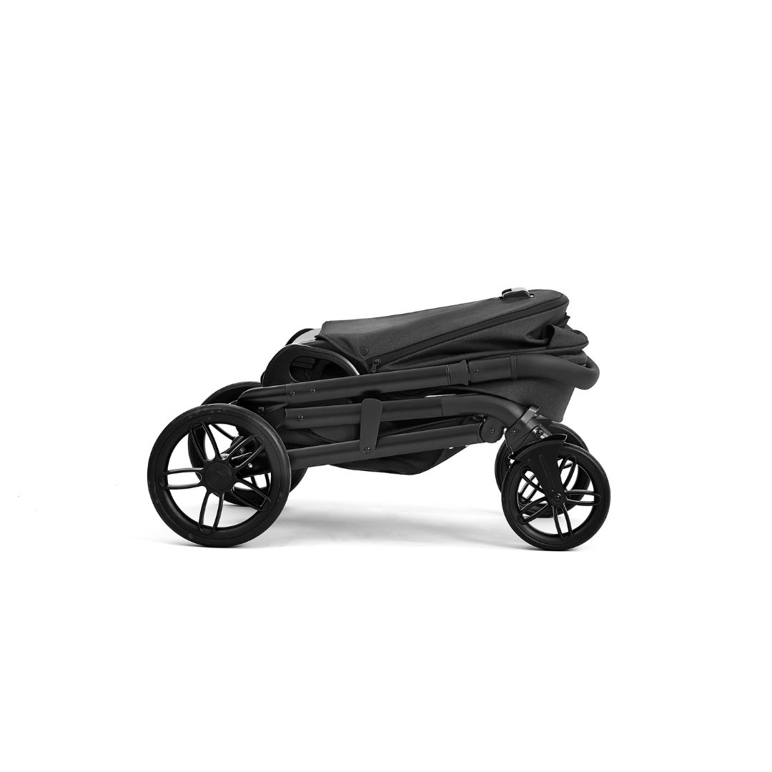 Joie - Carucior pentru copii multifunctional 3 in 1 Chrome 2 Raven  (Carucior Chrome 2 Raven + Landou Chrome Raven+ scoica i-Snug Raven)