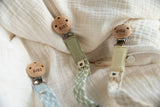 Bibs - Lantisor clip pentru suzeta, Petrol/Baby Blue