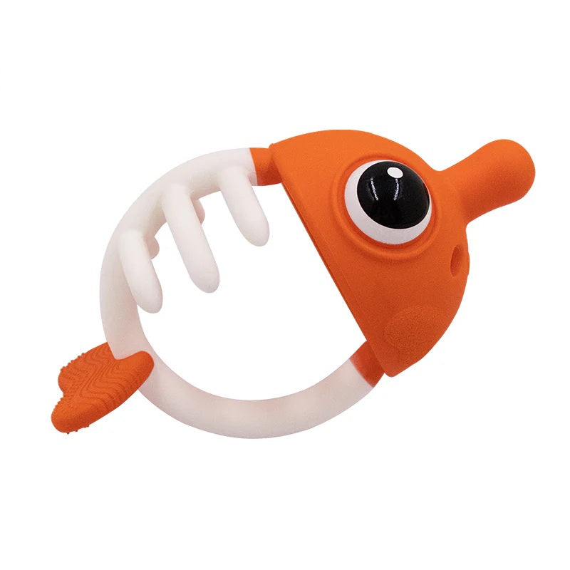 Inel Gingival Din Silicon, Mombella, Clownfish Orange - gogobaby.ro