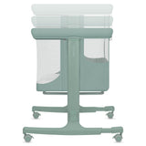 Patut co-sleeper, Lionelo, Aurora, 3 in 1, Cu leganare si setare unghiulara, Saltea cu densitate T25 si geanta transport, Reglabil in 5 pozitii pe inaltime, Pana la 9 kg, 0 luni+, 85x60x66 cm, EN 1130:2019+AC:2020, EN 16890:2, Verde