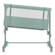 Patut co-sleeper, Lionelo, Aurora, 3 in 1, Cu leganare si setare unghiulara, Saltea cu densitate T25 si geanta transport, Reglabil in 5 pozitii pe inaltime, Pana la 9 kg, 0 luni+, 85x60x66 cm, EN 1130:2019+AC:2020, EN 16890:2, Verde