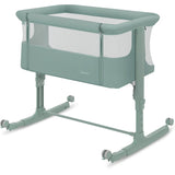 Patut co-sleeper, Lionelo, Aurora, 3 in 1, Cu leganare si setare unghiulara, Saltea cu densitate T25 si geanta transport, Reglabil in 5 pozitii pe inaltime, Pana la 9 kg, 0 luni+, 85x60x66 cm, EN 1130:2019+AC:2020, EN 16890:2, Verde