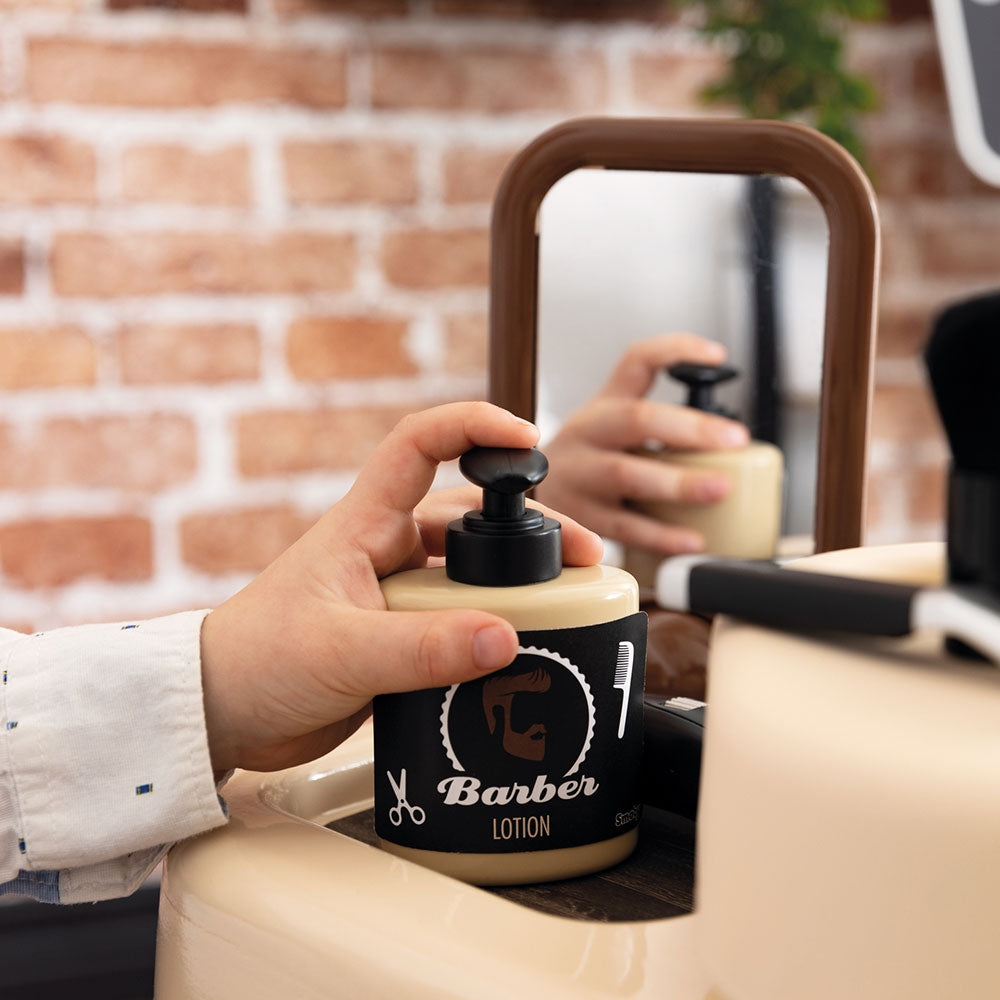 Salon coafura pentru copii Smoby Barber Shop, Barber and Cut negru - gogobaby.ro