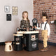 Salon coafura pentru copii Smoby Barber Shop, Barber and Cut negru