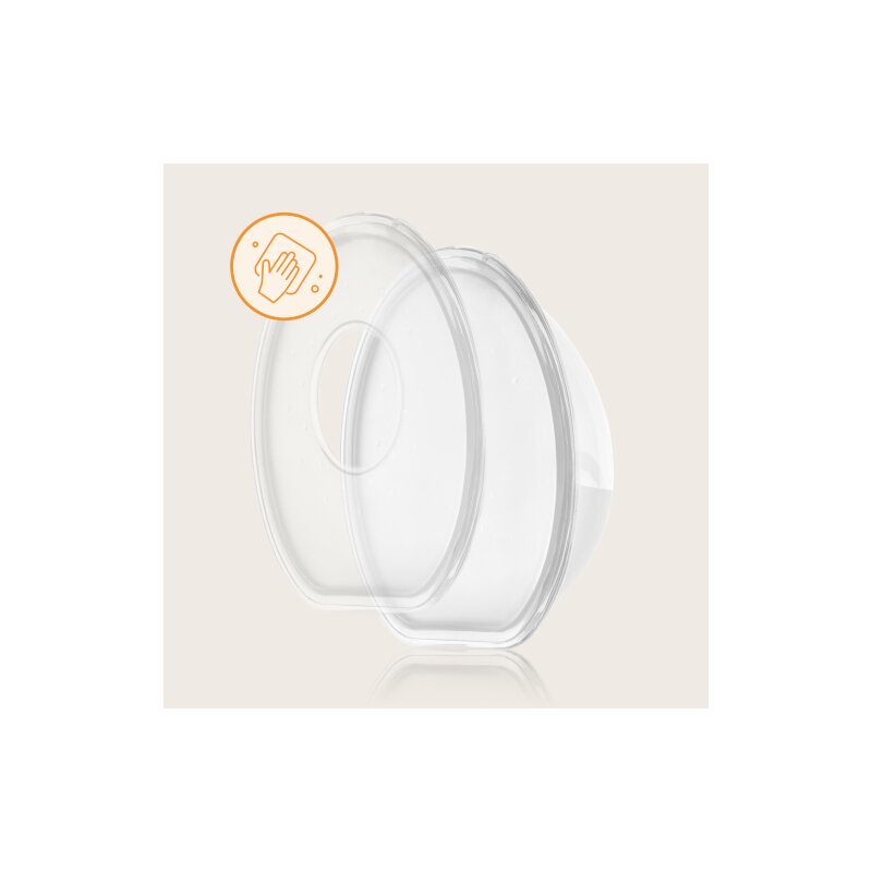 Colectoare san, Lionelo, 2 buc, 60 ml, fara BPA, Ergonomice, Compatibile cu orice sutien, Transparent