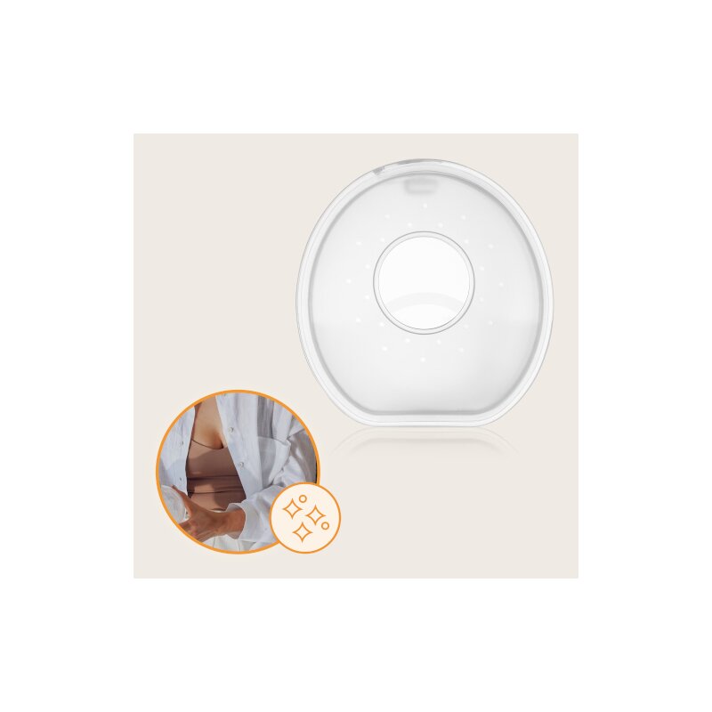 Colectoare san, Lionelo, 2 buc, 60 ml, fara BPA, Ergonomice, Compatibile cu orice sutien, Transparent