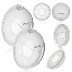Colector de lapte, Lionelo, Milky, 2 buc, Se potriveste tuturor sutienelor, Cutie depozitare igienica inclusa, Fara bisfenol A, Capacitate 40 ml, Transparent