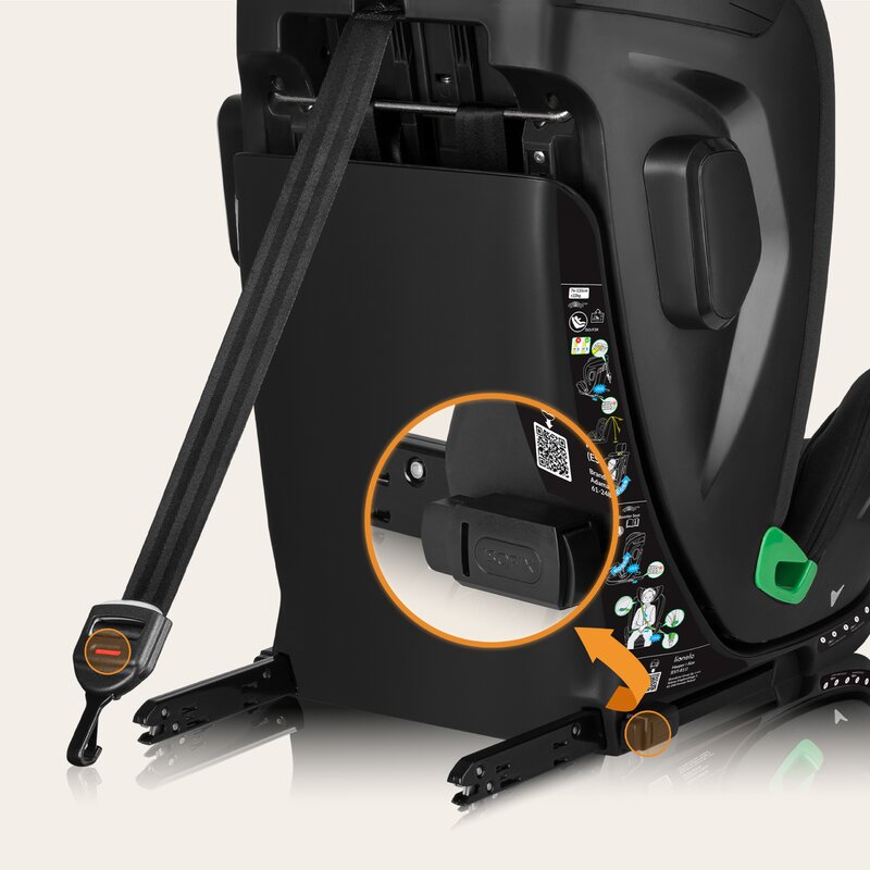 Scaun auto, Lionelo, Harper i-Size, Isofix, Cu centura TopTether, Cu spatar inclinabil in 5 pozitii, Cu tetiera reglabila in 13 pozitii, Cu tehnologie Dri Seat, Instalare cu fata inainte, 9-36 kg, 76-150 cm, Conform cu ECE R129, Gri - gogobaby.ro