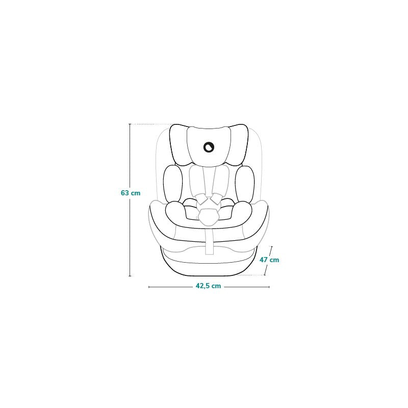 Scaun auto, Lionelo, Harper i-Size, Isofix, Cu centura TopTether, Cu spatar inclinabil in 5 pozitii, Cu tetiera reglabila in 13 pozitii, Cu tehnologie Dri Seat, Instalare cu fata inainte, 9-36 kg, 76-150 cm, Conform cu ECE R129, Gri - gogobaby.ro