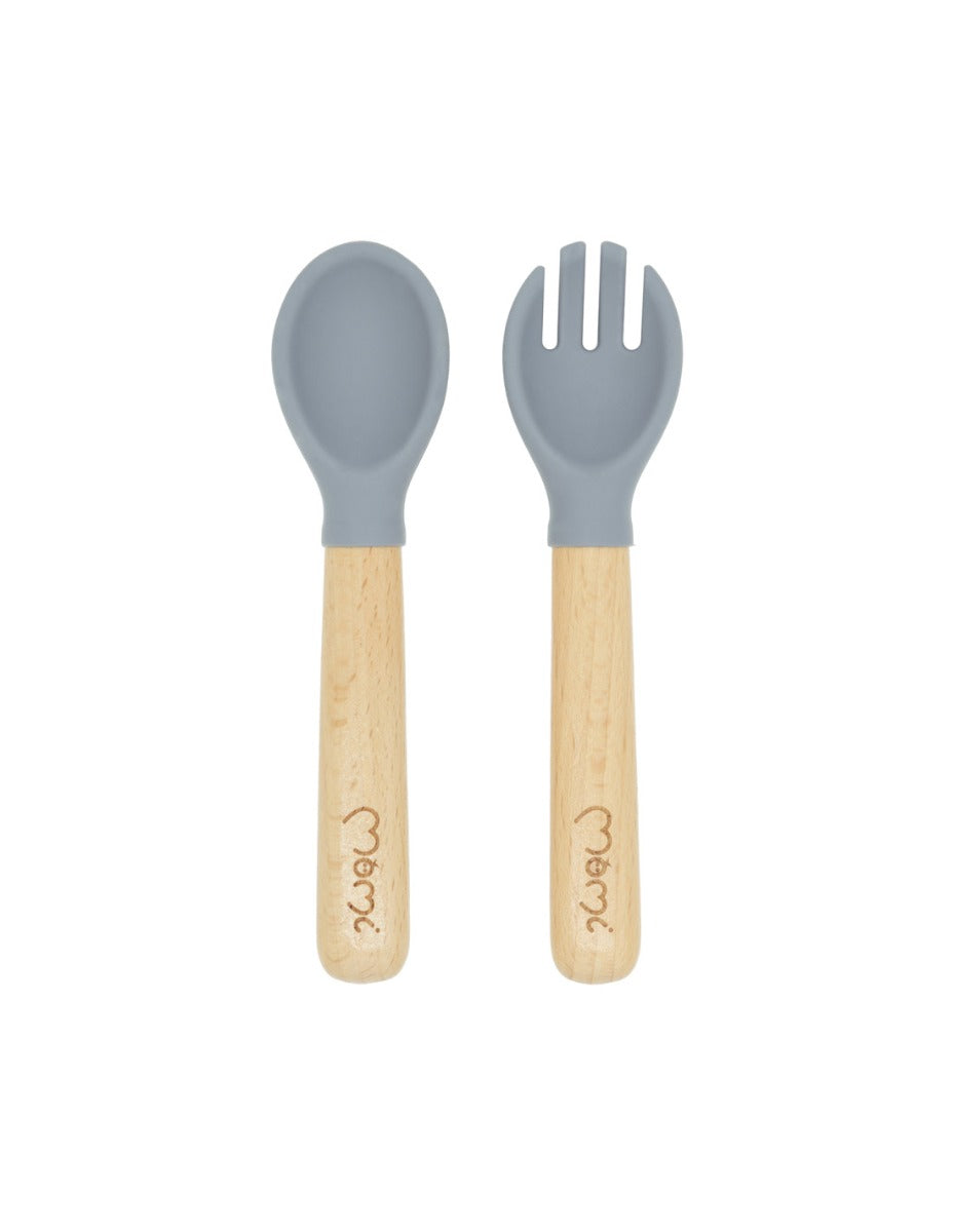 Set pentru diversificare din silicon, Momi Ami - Grey - gogobaby.ro